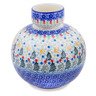 Polish Pottery Vase 7&quot; Glowing Christmas Trees UNIKAT