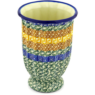 Polish Pottery Vase 7&quot; Grecian Sea