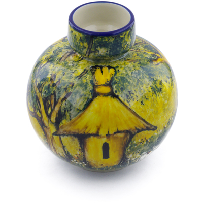 Polish Pottery Vase 7&quot; L45 Hut Getaway UNIKAT