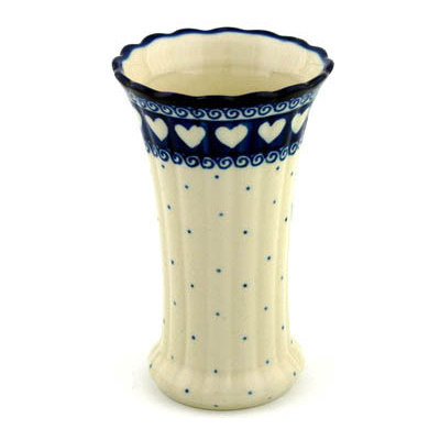 Polish Pottery Vase 7&quot; Light Hearted