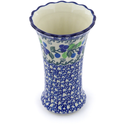 Polish Pottery Vase 7&quot; Limeberry