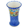 Polish Pottery Vase 7&quot; Ocean Whisper UNIKAT