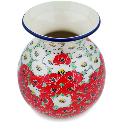 Polish Pottery Vase 7&quot; Spring Blossom Harmony UNIKAT