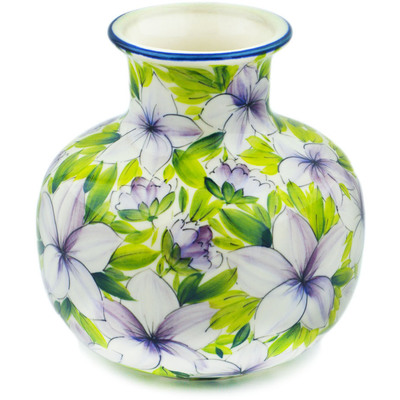 Polish Pottery Vase 7&quot; Spring Forth