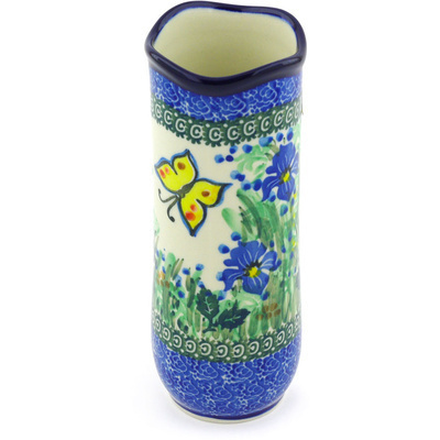 Polish Pottery Vase 7&quot; Spring Garden UNIKAT
