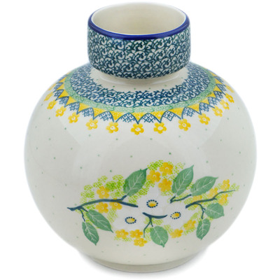 Polish Pottery Vase 7&quot; Spring On The Branch UNIKAT