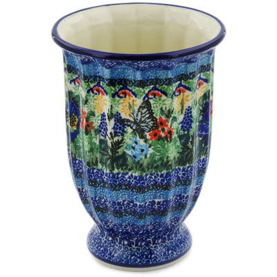 Polish Pottery Vase 7&quot; Summer Landscape UNIKAT