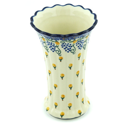Polish Pottery Vase 7&quot; Tuscan Dreams