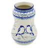Polish Pottery Vase 7&quot; Waiting Birds UNIKAT