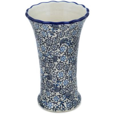 Polish Pottery Vase 7&quot; Walking At Night UNIKAT