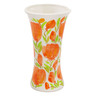 Polish Pottery Vase 8&quot; Apricot Petals UNIKAT