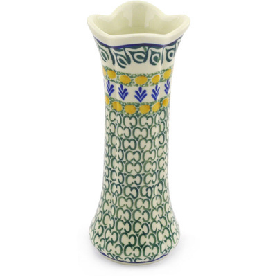 Polish Pottery Vase 8&quot; Autumn Wheatfields