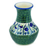 Polish Pottery Vase 8&quot; Blue Fields UNIKAT