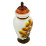 faience Vase 8&quot; Brown Tree
