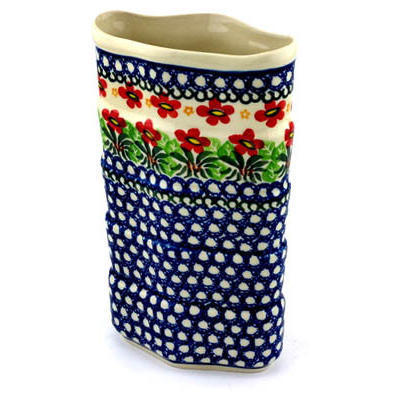 Polish Pottery Vase 8&quot; Buenos Dias