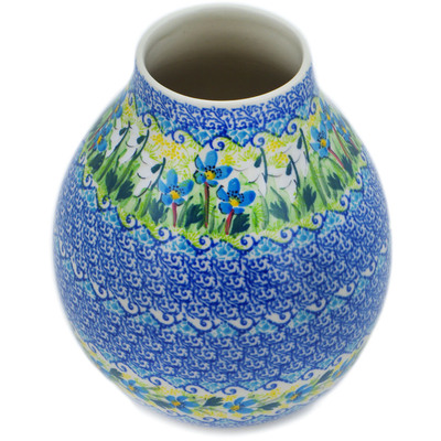 Polish Pottery Vase 8&quot; Delightful Day UNIKAT