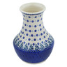 Polish Pottery Vase 8&quot; Falling Snowflakes