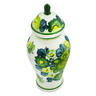 faience Vase 8&quot; Green Wave