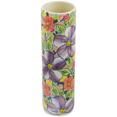Polish Pottery Vase 8&quot; Sweet Petals UNIKAT