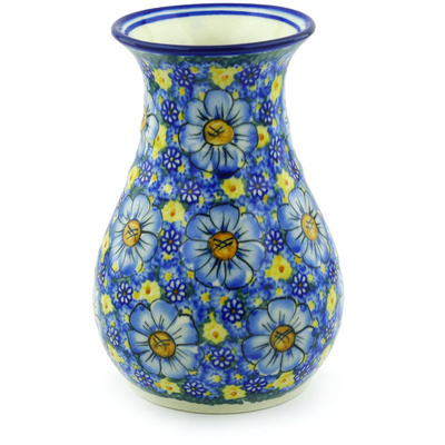 Polish Pottery Vase 8&quot; UNIKAT