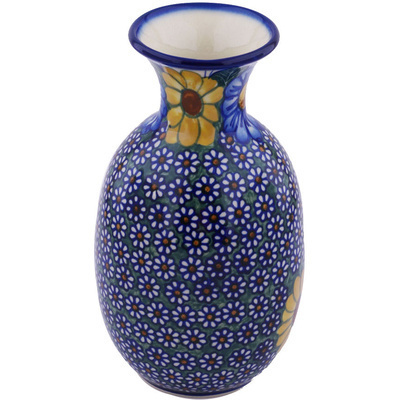 Polish Pottery Vase 8&quot; UNIKAT