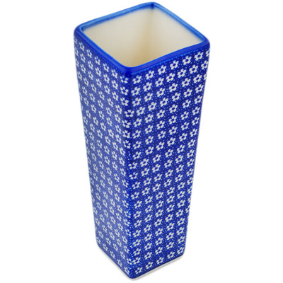 Polish Pottery Vase 9&quot; Azul Garden