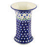 Polish Pottery Vase 9&quot; Bleeding Heart Peacock