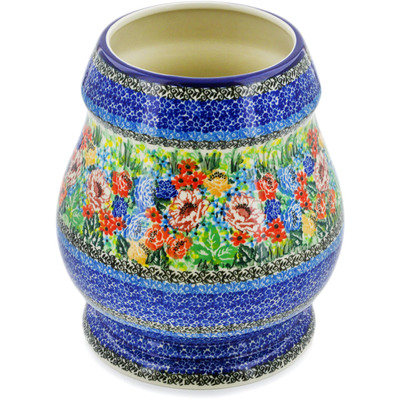Polish Pottery Vase 9&quot; Carnation Valley UNIKAT