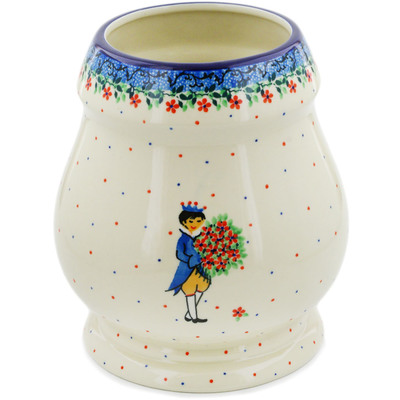 Polish Pottery Vase 9&quot; Charming Prince UNIKAT