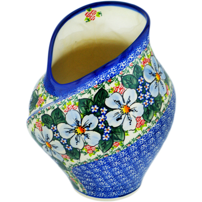 Polish Pottery Vase 9&quot; Floral Dream UNIKAT