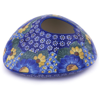 Polish Pottery Vase 9&quot; Floral Fruit Basket UNIKAT
