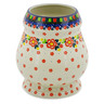 Polish Pottery Vase 9&quot; Floral Puzzles UNIKAT