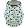 Polish Pottery Vase 9&quot; Flowing Blues