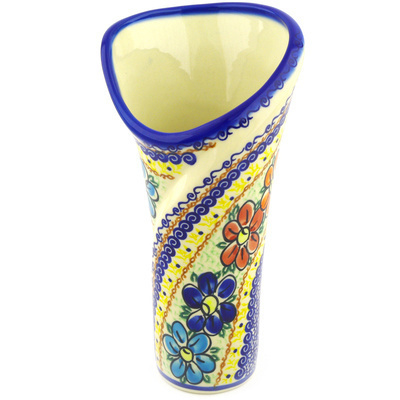 Polish Pottery Vase 9&quot; Glorious Morning UNIKAT
