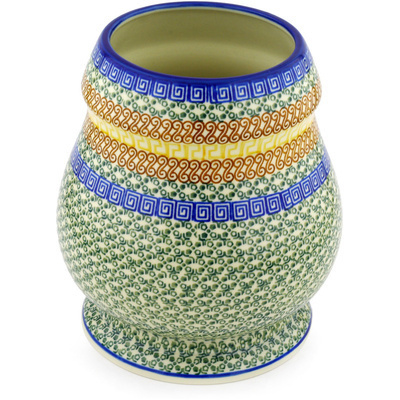 Polish Pottery Vase 9&quot; Grecian Sea