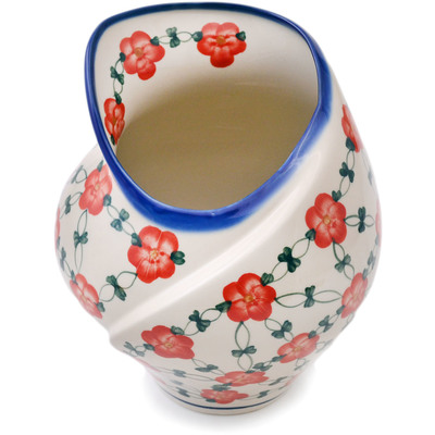 Polish Pottery Vase 9&quot; Harvest Vines UNIKAT