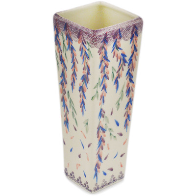 Polish Pottery Vase 9&quot; Lupine Surprise UNIKAT