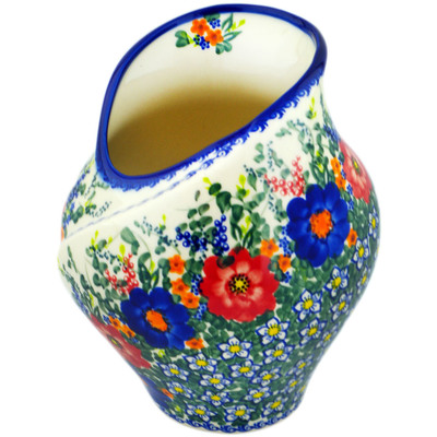 Polish Pottery Vase 9&quot; Polish Garden UNIKAT