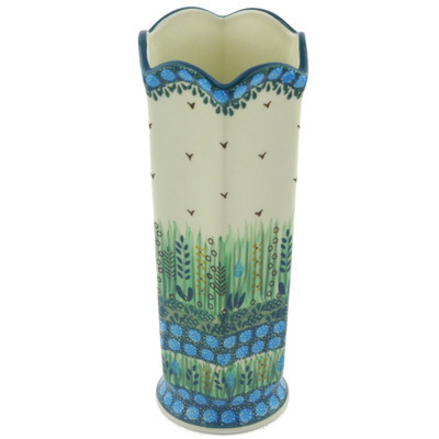 Polish Pottery Vase 9&quot; Prairie Land UNIKAT