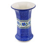 Polish Pottery Vase 9&quot; Scarlet Pimpernel Flower