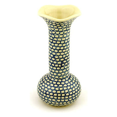 Polish Pottery Vase 9&quot; Stepping Stones