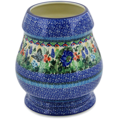 Polish Pottery Vase 9&quot; Summer Landscape UNIKAT
