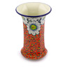 Polish Pottery Vase 9&quot; Sweet Red Petals UNIKAT