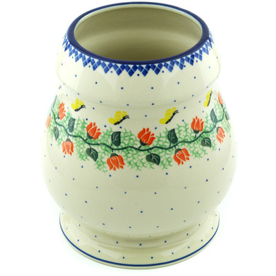 Polish Pottery Vase 9&quot; Vine Of Love