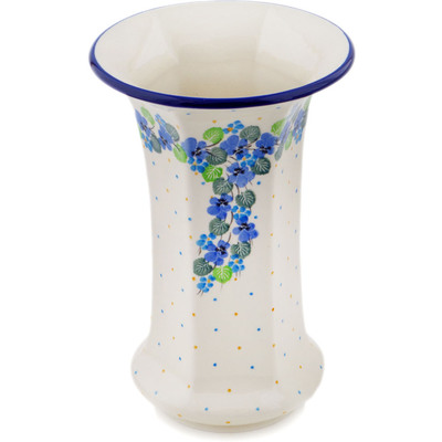 Polish Pottery Vase 9&quot; Waterfall Blooms