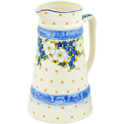 Polish Pottery Vase &quot; Floating Florals UNIKAT
