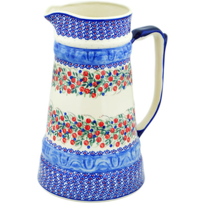 Polish Pottery Vase &quot; Patriotic Blooms UNIKAT