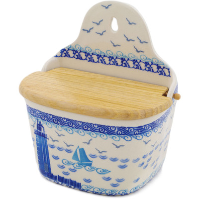 Polish Pottery Wall Jar 6&quot; Beach Day UNIKAT