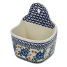 Polish Pottery Wall Jar 6&quot; Cobblestone Garden