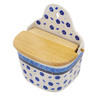 Polish Pottery Wall Jar 6&quot; Sharp Flower Lineup